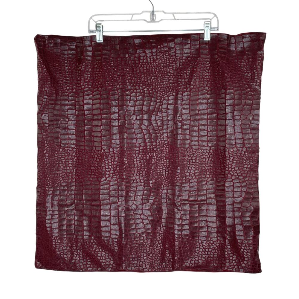 Patricia Nash Croc Embossed Euro Sham plum/wine NWOT 26X26